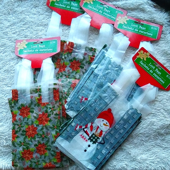 5 sets of 6 plastic loot bags NWT size in photos - Picture 1 of 4
